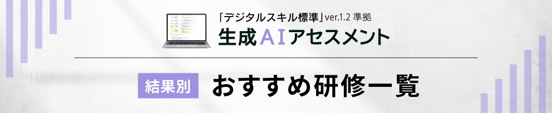 生成ＡＩアセスメント結果別おすすめ研修一覧